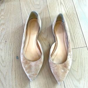 J. Crew beige, suede flats